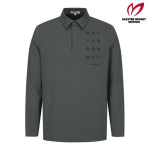마스터바니  (411D3TO204) 남성 프틴트 레터링 칼라 긴팔 티셔츠