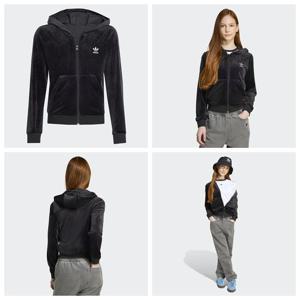 아디다스키즈 JX2845 벨루어 지퍼 후디 집업 주니어 (130-160) 크롭 자켓 HMDK