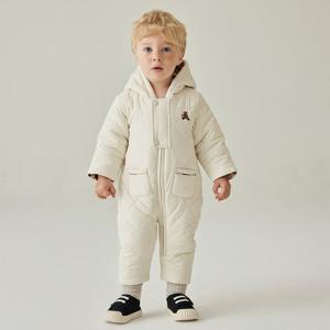 [닥스베이비]25FW 닥스베이비 경량 패딩 곰 우주복 (아이보리) EVF25VW05M_IV