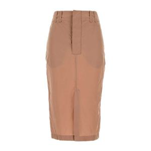 생로랑 스킨 핑크 실크 크레프 미디 스커트 785399Y7I22 9512