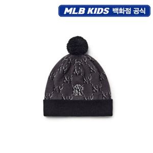 [MLB키즈PG] 모노그램 폼폼 비니 (7ABNMD156-50BKS)