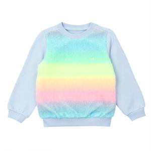 [티파니(백)]연블루 뽀글 배색 맨투맨(T35KKT100)