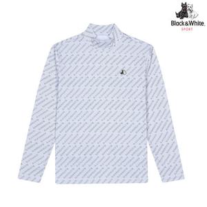 [블랙앤화이트] 남성 프린트 베이스 레이어 티셔츠 6905GBIP_WHITE