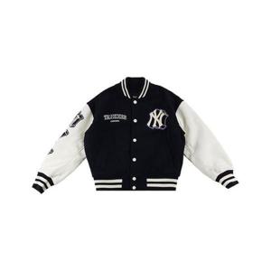 MLB 남성 울 와펜 소매배색 바시티 자켓 3AJPV0234-50BKS