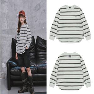 [블루테일]AZH1TS04MT 민트 스트라이프 긴팔 티셔츠