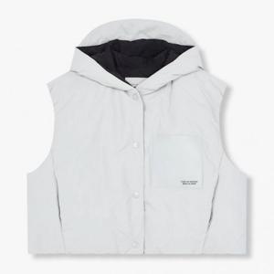 보브  (7125117100) 패치 포켓 후드 다운 베스트