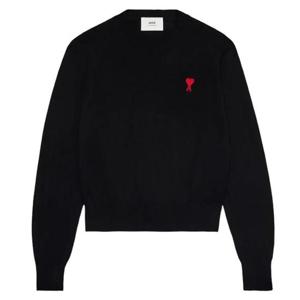 아미 체인스티치 하트 로고 메리노 울 니트 BFHKS111 KN0025 001