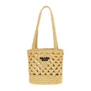 프라다 로고 자수 크로셰 숄더 백 1BG494VOOO2M2T F0018