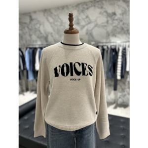 보브 VOV 버튼 포인트 레터링 니트 (7155450015)