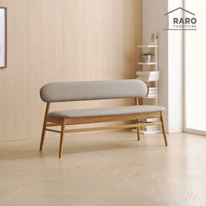 라로퍼니처 보나 고무나무 원목 3인 벤치 식탁 의자