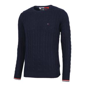 타미힐피거 크루넥 케이블 니트 MW0MW13382 네이비