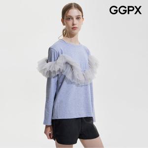 [GGPX] 쉬폰 날개 라인 라운드넥 티셔츠 (GP9TS033F)