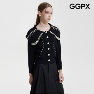 [GGPX] 진주 빅 카라 버튼 니트 가디건 (GP9KG021F)