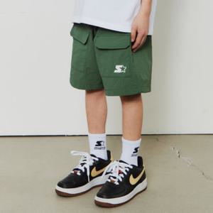 [스타터]5부 우븐 와이드 카고 반바지 (카키) ST252BHP02_KHA