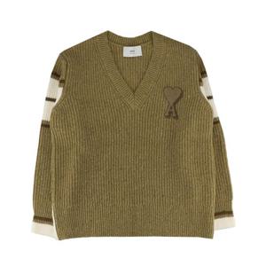 25FW 아미 UKS823 KN0111 374 울 칼리지 스웨터 리첸