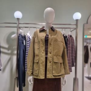 [올리브데올리브] 올리브데올브카라 가죽배색옥스퍼드워크자켓 OE5AJ864