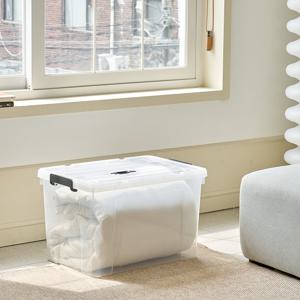 [모던하우스] 층층으로 쌓는 견고한 리빙박스 XL높은형 90L 63.5x44x40cm