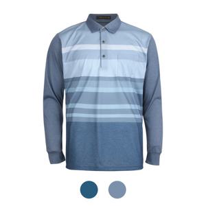 [파파브로]남성 간절기 베이직 사선패턴 긴팔 카라티 MB-KAA-775