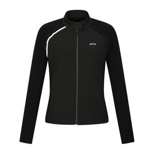 [핑] 여성 소재 믹스 니트 집업 점퍼 121E3JP256BK