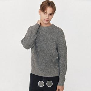 [지오다노] 남성 라운드넥 코튼 스티치 니트 스웨터 055914