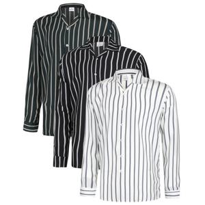 [파파브로]스트라이프 디자인 오픈카라 셔츠 MS-SHA-Q005