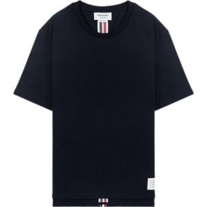 톰브라운 MJS056A 00050 415 시그니처 스트라이프 반팔티 네이비