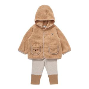 [블루독베이비8] 25FW 겨울(BR)시어링 후드 상하세트 A HJ (45C1361005) (BLUEDOG BABY 유아 출산 백일 선