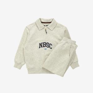 M 뉴발란스키즈트레이닝세트 HQK NK9YE3106U-33 ESSENTIAL 절개 포인트 반집업 스웨트 셋업