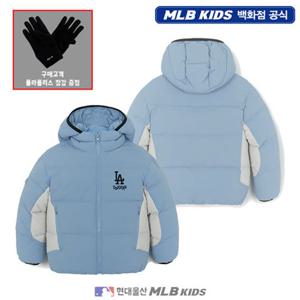 [MLB키즈US] (7ADJB0756-07SBM) [플리스장갑증정] 스트릿 그래픽 숏 덕다운 아동패딩 키즈패딩