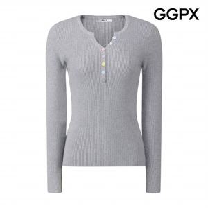 [GGPX] 파스텔 버튼 골지 슬림 니트 (GP9KP052F)