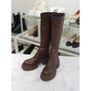 [한슈]한슈 세이브존07 뒷지퍼 미들힐 롱부츠 6cm HS368060 (112