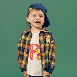 [디즈니베이비]곰돌이푸체크셔츠/79S521102-GR