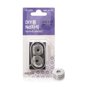 마그피아 DIY용 ND자석 원형구멍  20x5T/(MNDS-20-05 2개입) 판(1개입)