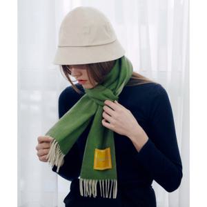 [루이까또즈(스카프)]울캐시미어 혼방 머플러 마리오로라  그린 2DMW818GR