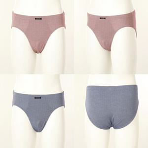 [비너스] 부드러운 모달폴리 잔체크 쟈가드 삼각팬티 2종택1 [VMP4195]