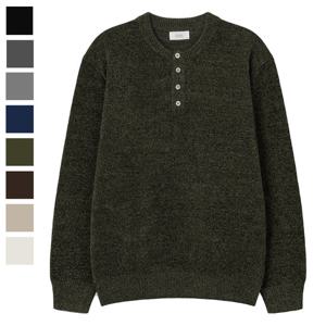 남자 지크 벨벳 헨리넥 라운드 니트 SG-KN-Q085-카키