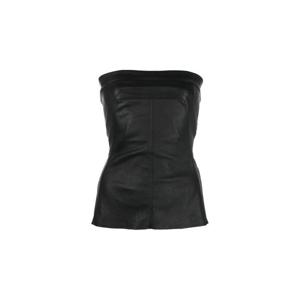 25 FW 릭오웬스 슬림 핏 가죽 스트랩리스 탑 RP01C5127LS TP443770058