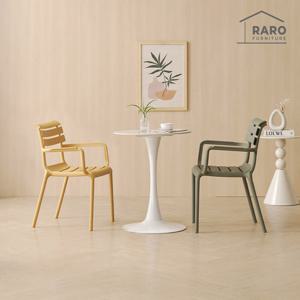 라로퍼니처 알키 600 유광 원형 포세린 세라믹 식탁 세트 (식탁+의자2)