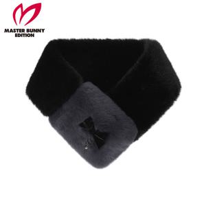 [마스터바니] 여성 바니 심볼 리본 투톤 퍼 넥워머