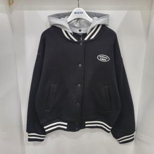 [에꼴리에]후드 착탈 기모 크롭 야구점퍼(23D0191)_US