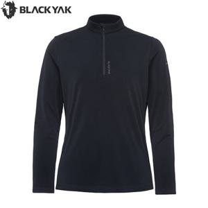 블랙야크 여성 겨을 아웃도어 등산 긴팔티셔츠 마헨 기모 집업 긴팔티2 1BYZTWU502BK