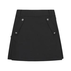 M 파리게이츠골프스커트 NQC 521C3PC364_BK 여성 바니 버튼 사이드 플리츠 큐롯 스커트