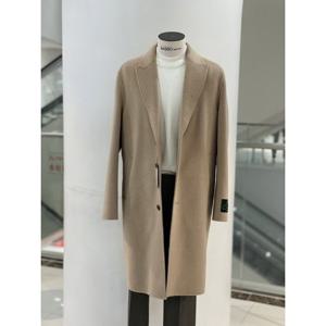 [바쏘옴므]Y4CJ-35A 카멜 싱글 롱 코트 베이지 100% 핸드메이드