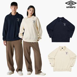 [엄브로] HBL 로얄 컬리지 와플 카라 맨투맨 UQ311CFS95