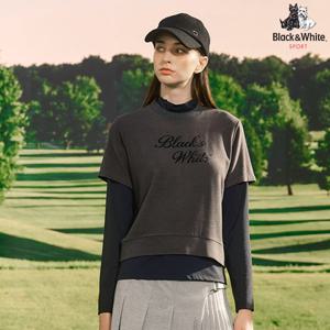 [블랙앤화이트] 여성 반팔 레이어드 티셔츠 9225LBSR_GREY