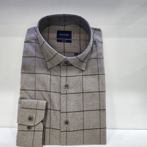 [예작]예작 YJ3WUA784 윈도우 체크  패턴 기모 슬림핏  긴팔셔츠
