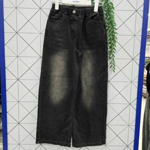 [에꼴리에]에꼴 주니어 와이드 블랙 워싱진 25D0255_GN