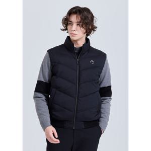 [챌린저]남성 배색 포인트 숄더 프리 스윙 구스다운 자켓 블랙_C