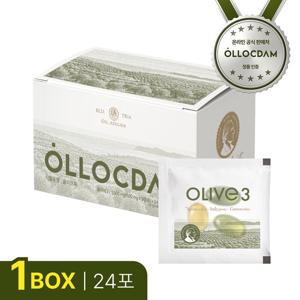 올록담 올리브3 지중해 올리브오일 1박스 (24포*3캡슐) / 엑스트라버진 올리브오일3