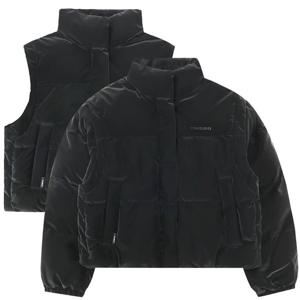 엄브로 우먼스 디테쳐블 크롭 패딩 자켓 UQ422CPJO1BLK